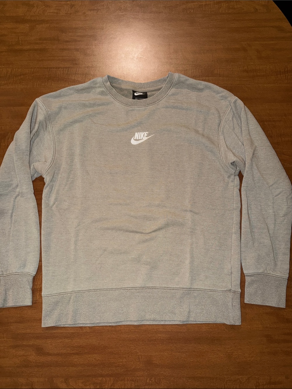 Nike Men's Heather Light Brown Crewneck Sweatshirt